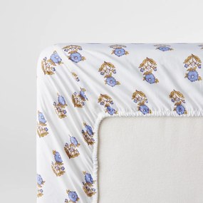 Hoeslaken in gewassen katoen omslag 30 cm, DIMANI