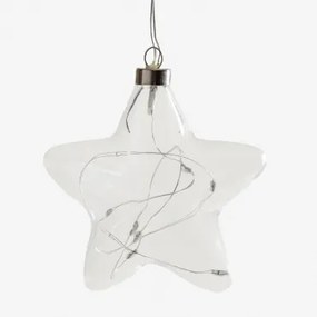 Decoratief Glazen Figuur Met Led-verlichting Serien Ster - Sklum