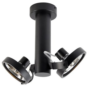 Moderne spot zwart draai- en kantelbaar 2-lichts - Goes