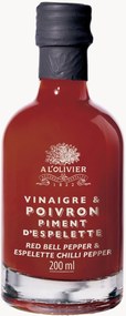 Azijn met rode paprika en Espelette-peper