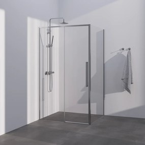 Brauer Season douchecabine met schuifdeur 120x80cm RVS