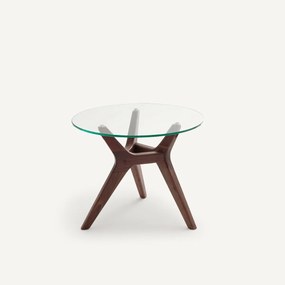 Salontafel notenhout ø50 cm, Maricielo