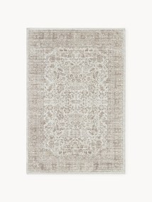 Handgeweven in- & outdoor vloerkleed Tiara met vintage patroon