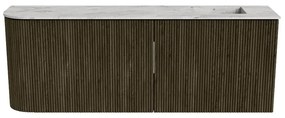 Mondiaz Joya DLux 110cm toiletmeubel ronding links shadow met wastafel faye rechts zonder kraangat glace