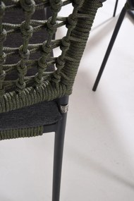 Taste by 4 Seasons Barista tuinset green met Basso teak tafel Ø 130 cm  Tuinset    houtkleur weerbestendig