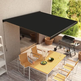 vidaXL Luifel handmatig 350x250 cm antraciet