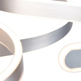Eettafel / Eetkamer Design hanglamp staal incl. LED 3-staps dimbaar - Frank Design Binnenverlichting Lamp