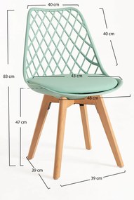 Set 4 Mima Stoelen