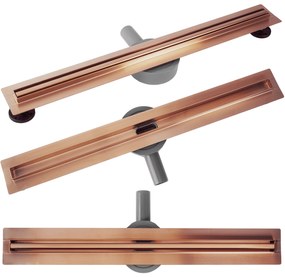 Lineaire afvoer REA Neox Slim pro Brushed l.Copper 70