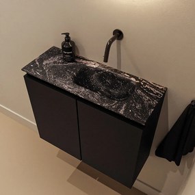 Mondiaz Ture DLux toiletmeubel 60cm urban met wastafel lava rechts zonder kraangat