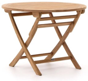 + 15% kassakorting | Inklapbare tafel Sunyard | Rond | Tuintafel Teakhout | Ø100cm | 4 personen | Kees Smit Tuinmeubelen