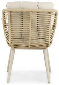 Coco Custa Dining Tuinstoel Aluminium/wicker Grijs