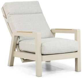 Verstelbare Tuinstoel Aluminium/Polywood (teakfinish) Taupe-naturel-bruin Lifestyle Garden Furniture Evora