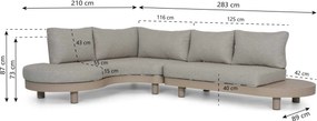 Loungeset tuin 10 personen Aluminium Zand/Beige  Lifestyle Garden Furniture Organio/Elanio