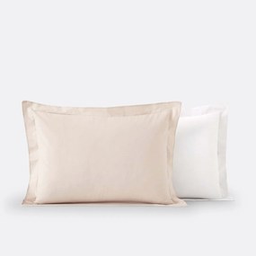 Bicolor kussensloop in katoen