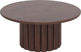 Salontafel Geribbelde Poot - 80 X 80cm.
