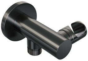 Brauer Gunmetal Edition complete inbouw regendouche met 3 standen handdouche, rechte wandarm en hoofddouche 30cm set 8 gunmetal geborsteld PVD