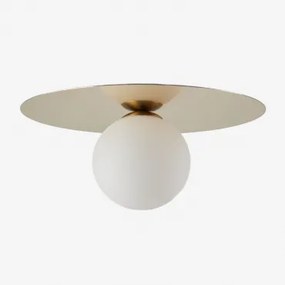 Anine Plafondlamp Van Ijzer En Glas Goud - Sklum