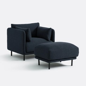 Fauteuil, fijne badstof, Victor