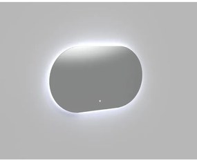 Arcqua Reflect spiegel 120x70x3cm met LED verlichting horizontaal Touch schakelaar ovaal 4200K SPI999978