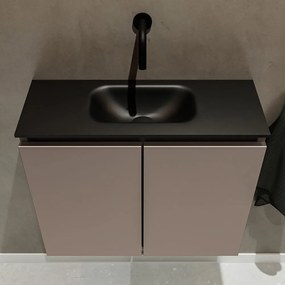 Mondiaz Ture 60cm toiletmeubel smoke met wastafel urban midden geen kraangat