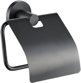Plieger Vigo toiletrolhouder met klep mat zwart
