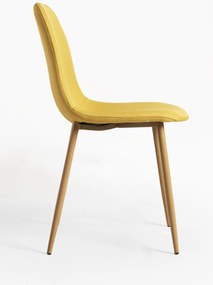 Set 4 Teok Stoffen Stoelen