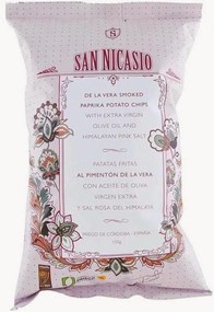 Paprika- en aardappelchips met Himalayazout