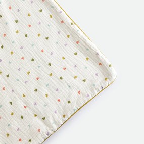 Deken in fleece en tetra, hartenprint, SCACCO