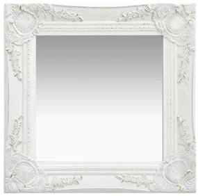vidaXL Wandspiegel barok stijl 40x40 cm wit
