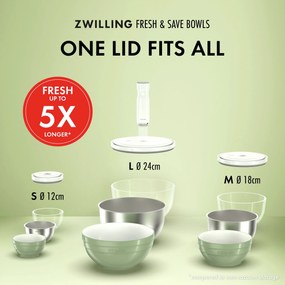 ZWILLING Fresh &amp; Save BOWLS Deksel voor vacuümkom M / 18 cm, Wit - Fresh &amp; Save BOWLS - ZWILLING