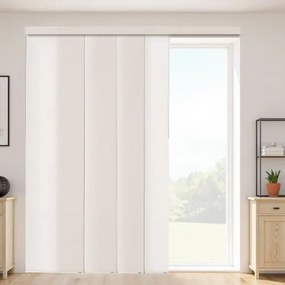 VEVOR Paneelgordijnen, uitschuifbare rail van 116 cm tot 218 cm (B), snijdbare paneelgordijnen tot 243 cm (H), verstelbare schuifgordijnen voor schuifdeuren, lichtbruin