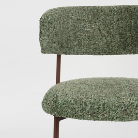 Vintage Eetkamerstoel Walnoot Groen