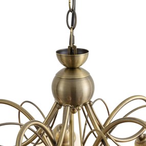 Klassieke hanglamp brons met opaal glas 5-lichts - Katarina