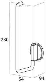 Tiger Tune Reserverolhouder Messing geborsteld / Zwart