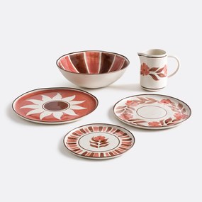 Ronde serveerschaal in aardewerk, Montesol