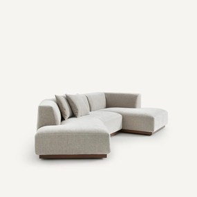 Rechter hoekbank in chenille fluweel, Jacopo