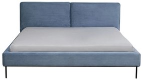 Kare Design East Side Gestoffeerd Bedframe Blauw Stof 180 Cm