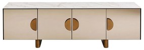 Kare Design Lunar Design Tv-meubel Spiegel En Marmer - 180x45x55cm.