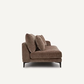Halve bank, 2-zit van gemengd fluweel, MODERNISTE