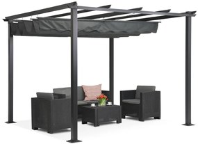 Vrijstaande terraspergola Tenerife 3 x 3m grijs Garden Point