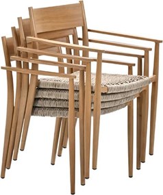 Garden Impressions Lily tuinstoel light teak - 4 stuks