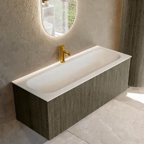 Mondiaz Kurve 120cm badmeubel shadow met 1 lade en wastafel big large midden 1 kraangat