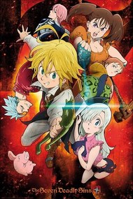 Poster The Seven Deadly Sins - Characters, (61 x 91.5 cm)