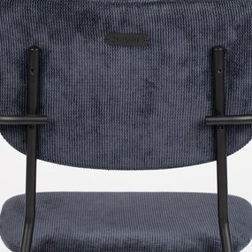 Zuiver Benson Design Stoel Met Armleuningen Donkerblauw