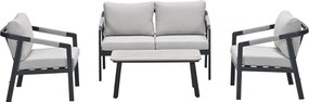 Garden Impressions Milou loungeset 4-delig - donker grijs