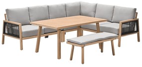 Garden Impressions San Capri lounge dining set 6-delig R - light teak aluminium
