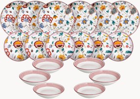 Porseleinen serviesset Moon, 6 personen, 18-delig