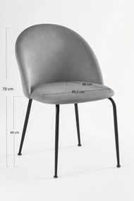 Set 4 Stoelen Zwart Dalnia Fluweel