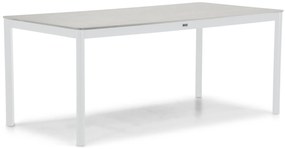 Dining Tuintafel rechthoekig 180 x 90 cm Aluminium Wit Como
